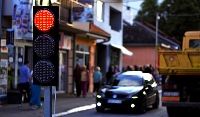Construction zone on a road