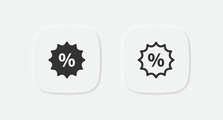 Percent icon. Discount offer sign. Percentage symbol. Vector isolated sign.