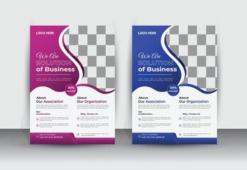 Vector unique business modern flyer design template