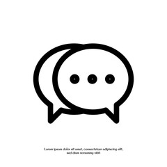 speech bubble outline icon pixel perfect for website or mobile app