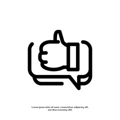 positive feedback outline icon pixel perfect for website or mobile app