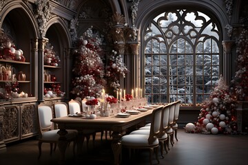 Festive Elegance Unveiled: Captivating Snowy Landscapes and Sophisticated Holiday Magic in a Stylish Christmas Celebration, Enriched with Timeless Charm and Opulent Seasonal Opulence - An Exquisite Ad