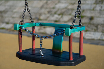 color swing in beautiful sunset