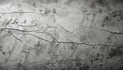 Fototapeta premium Weathered and Cracked Grey Concrete Wall with Vintage Charm