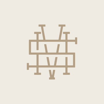 Initial based clean and minimal letter. SVH HSV VSH Monogram Logo Template. Elegant luxury alphabet vector design. Vector Logo