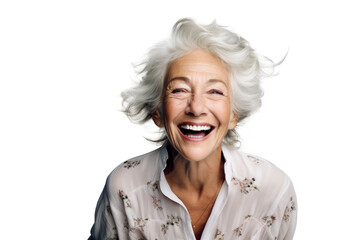 Obraz na płótnie Canvas Happy Attractive Older Woman Smiling