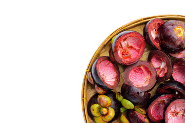 Fresh mangosteen peel. Mangosteen peel as a good cure for upset stomachs, inflammation on the skin, and cure wounds in animals