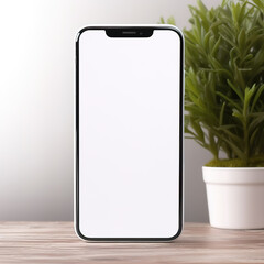 blank smartphone mockup with a white screen u