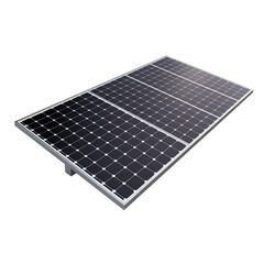 Solar panel isolated on transparent or white background, png