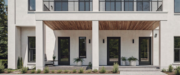 Obraz premium Modern building with windows