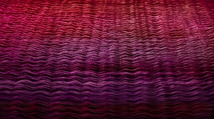Purple, pink yarn texture. Shades of red, maroon threads for soft wool surface. Hobby, creativity, knitting, felting, crocheting card. Banner with lines, stripes.