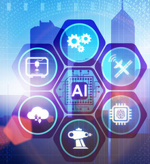 Artificial intelligence modern computing concept