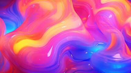 Melted plastic texture with dynamic effect. Liquid glossy background. Abstract fluid art. Illustration for banner, poster, cover, brochure or presentation. - obrazy, fototapety, plakaty