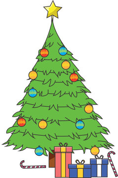 christmas tree with presents