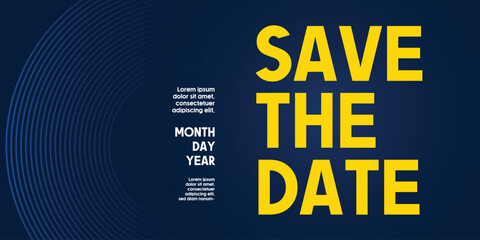 Save the date banner. Can be used for business, marketing and advertising