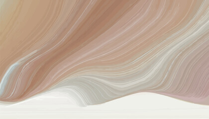 unobtrusive header with elegant curvy swirl waves background design with rosy brown, light gray and pastel brown color