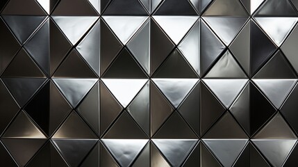 A metallic epoxy coated wall with a geometric pattern resembling diamond plate metal.