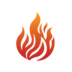 Fire flame logo icon. Oil, gas and energy. Isolated vector illustration	