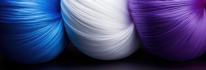 blue and purple yarn thread background. 