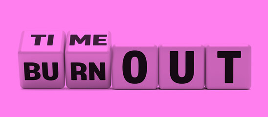 Symbol for taking a break. Dices change the expression 'burnout' to 'timeout'.