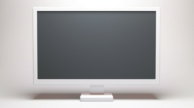 A high-resolution image of a computer monitor's white screen, ideal for office presentations.