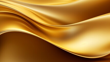 Abstract background with realistic golden metal shape. Fuid golden wave. Intertwined gold shapes. Vector 3d render illustration.