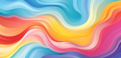Fun rainbow-colored abstract backdrop illustration in vector form.