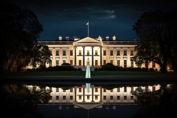Reflective Elegance: Springtime Splendor at the White House
The White House at Night