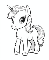 Unicorn coloring book for kids