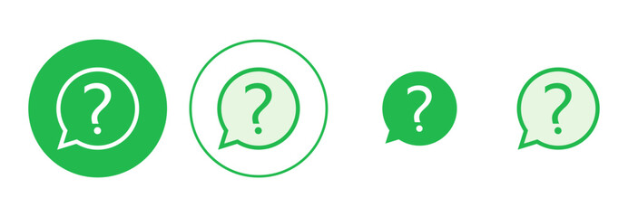 Question icon set. question mark icon vector.