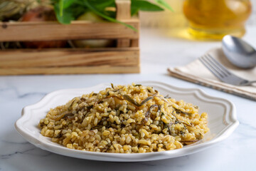 Herbed bulgur pilaf. 