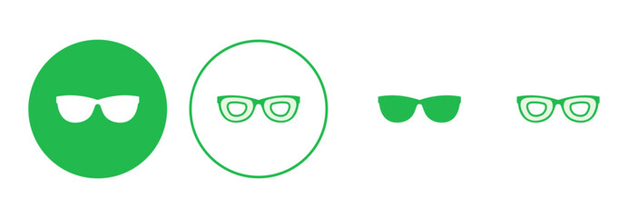 Glasses icon set. Glasses vector icon