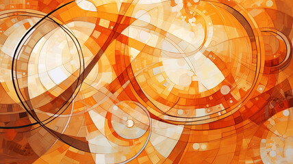 abstract orange shapes color background