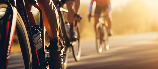 Foto op Plexiglas Close up professional cycling race, road bike race © Gethuk_Studio