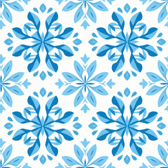 Fototapeta na wymiar Snow flakes blue pattern 