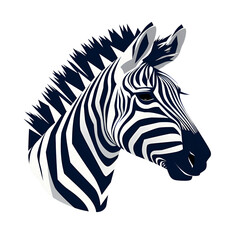 Cartoon Artistic Style Zebra Painting Drawing Illustration No Background Perfect for Print on Demand Merchandise
