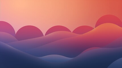 An optical illusion of floating, interlocking circles in a gradient of sunset colors.