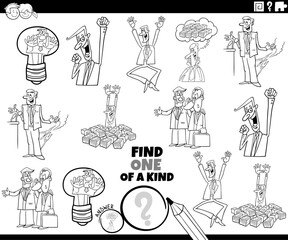 one of a kind task with businessmen coloring page