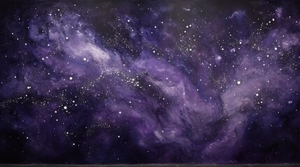 Dark purple and silver epoxy wall texture, resembling a starry night sky. - obrazy, fototapety, plakaty