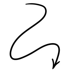 simple black arrow in vector. pointer icon in doodle style. graphics for application sites for layout and printing of texts and images