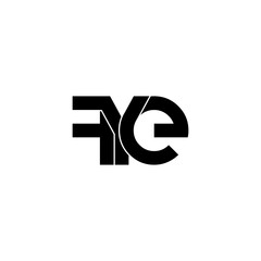 fye lettering initial monogram logo design