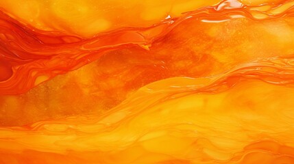 Vibrant yellow and orange epoxy wall texture, resembling a fiery sunset. - obrazy, fototapety, plakaty