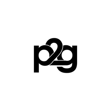 p2g lettering initial monogram logo design