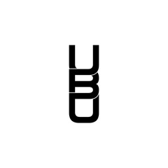 ubu typography letter monogram logo design