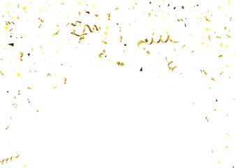 confetti gold ribbons. Celebration luxury greeting rich card