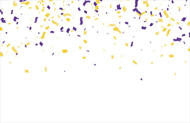 Celebration banner with  confetti Gold purple