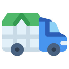 moving house vector icon. real estate icon flat style. perfect use for logo, presentation, website, and more. simple modern icon design color style