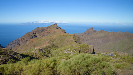 Landscape of the Teno massif on Tenerife