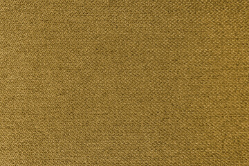 Fototapeta premium Textile background, yellow coarse fabric texture, jacquard woven upholstery, furniture textile material, wallpaper, backdrop. Cloth structure close up.