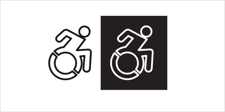 vector image of wheelchair symbol